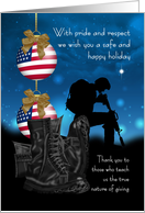 Military Christmas Greeting Card With Pride And Respect card