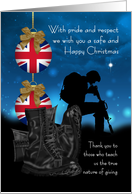 British Military Christmas Greeting Card With Pride And Respect card