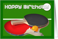 Birthday sport Ping Pong Table Tennis card
