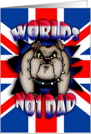 Father’s Day Card Dad, with British Bulldog and UK Flag card