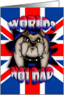 Father’s Day Card Dad, with British Bulldog and UK Flag card