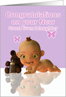 congratulations becoming a Great Grandparents - Baby Girl card