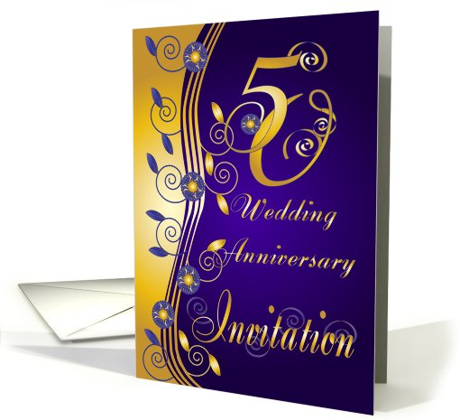 5oth Wedding Anniversary Invitation card (432958)