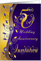 5oth Wedding Anniversary Invitation Card