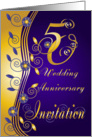 5oth Wedding Anniversary Invitation Card
