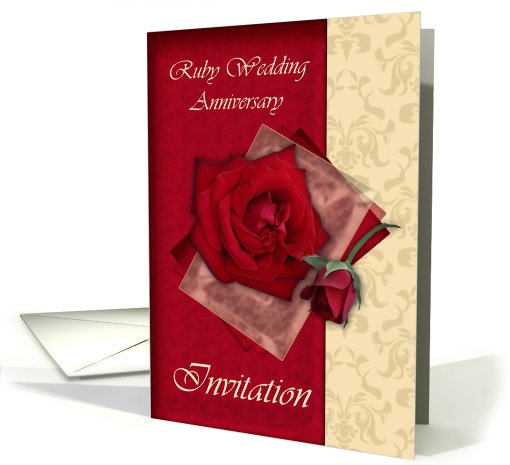 40th Wedding Anniversary Invitation card (433651)
