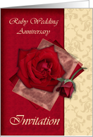40th Wedding Anniversary Invitation Card