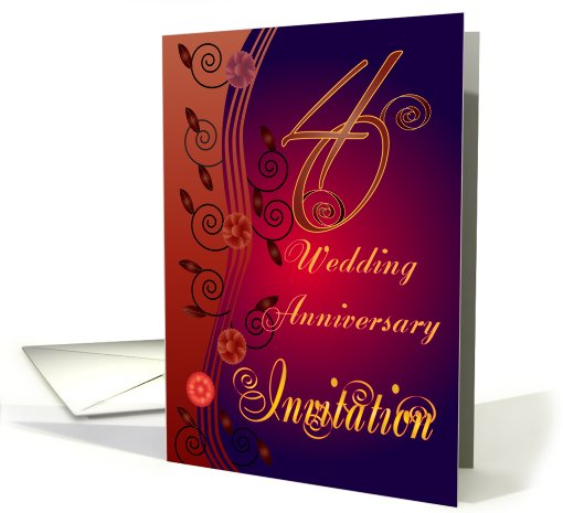 40th Wedding Anniversary Invitation card (433658)
