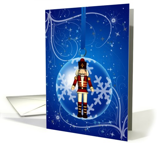 Christmas Baubles with stars and snow card (485678)