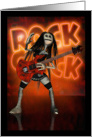 Rock Chick Birthday Card Moonies rag doll rocker card