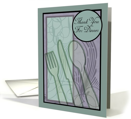 Thank You For Dinner Stylish card (516734)