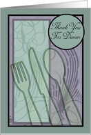 Thank You For Dinner Stylish Card