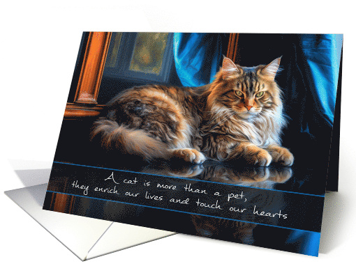Cat Pet Sympathy with a Beautiful Cat card (534282)