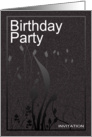 Birthday Party Invitation Modern Black card