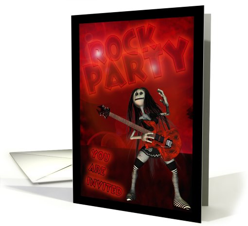 Birthday Party Invitation To A Rock Party card (556516)