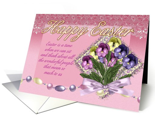 Easter Card - Pansies card (578376)