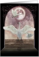 Any Occasion Card With Fantasy Swans card