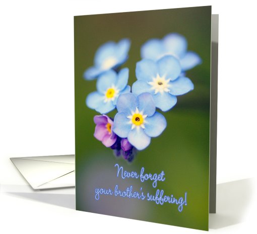 Masonic Remembrance Day - Wood Forget-me-not card (629735)