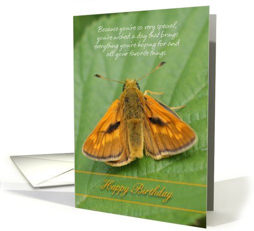 Birthday Card With Male Large Skipper Butterfly card (643191)