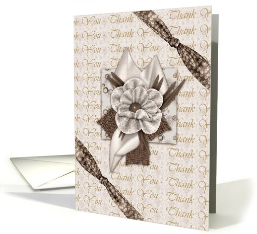 Administration Professional Day Card With Fabric Effect Flower card