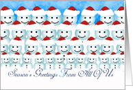 Christmas Card From All Of Us, Snowmen card