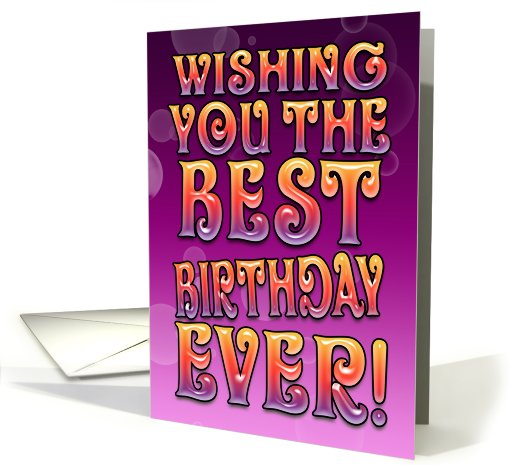 Best Birthday Ever - Colourful Purples card (688044)