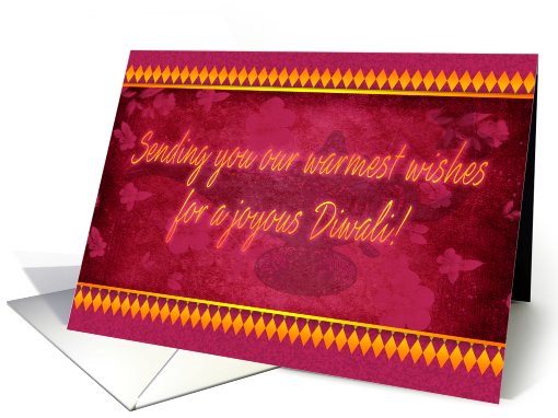 Diwali Greeting Card With Lamp card (689624)