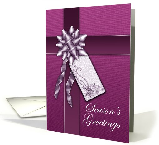 Business Season's Greetings Card - Purple Gift Package -... (690316)