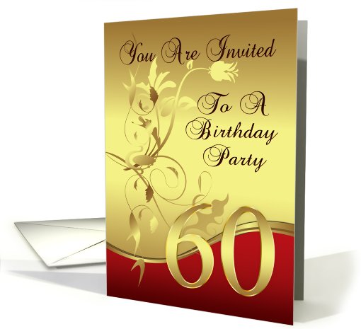60th Birthday Party Invitation card (709943)