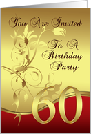 60th Birthday Party Invitation Card