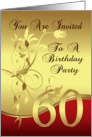 60th Birthday Party Invitation Card