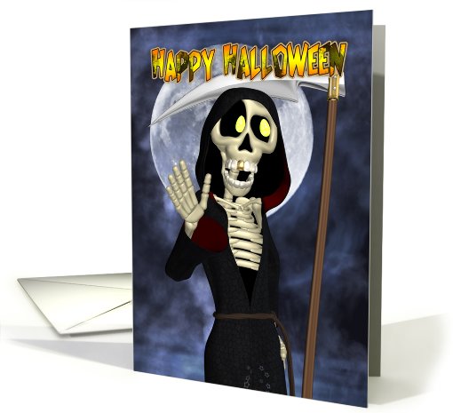 Halloween Card With Happy Grim Reaper card (712576)