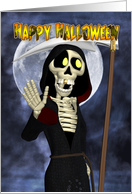 Halloween Card With Happy Grim Reaper card