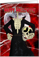 Halloween Card With Happy Grim Reaper card