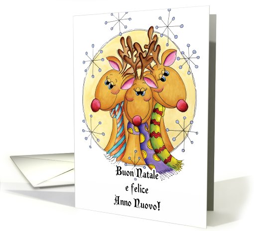 Italian Christmas Card - Reindeer - Buon Natale card (719383)