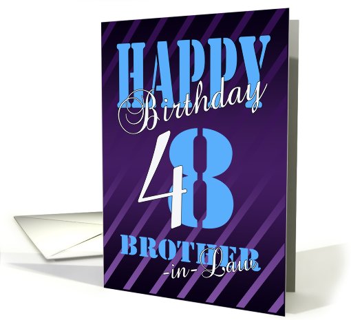 Brother In Law 48th Birthday Card - Modern card (720082)