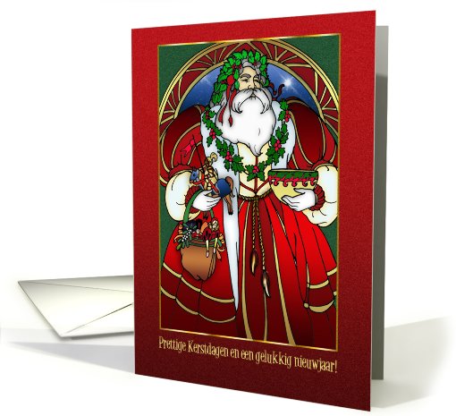 Dutch Christmas Card - Santa Claus -Prettige Kerstdagen card (720611)