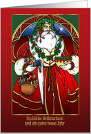 German Christmas Card - Santa Claus - Frhliche Weihnachten card