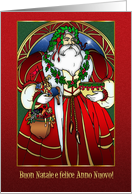 Italian Christmas Card - Santa Claus - Buon Natale card