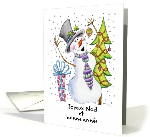 French - Snowman - Happy Snowman - Joyeux Nol card (721140)