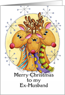 Ex-Husband Christmas Card - Jolly Reindeer card