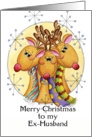 Ex-Husband Christmas Card - Jolly Reindeer card