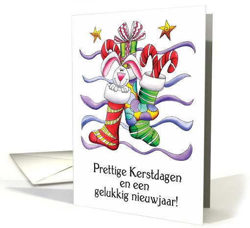 Dutch - Christmas Stocking With Rabbit And Gifts -... (726345)