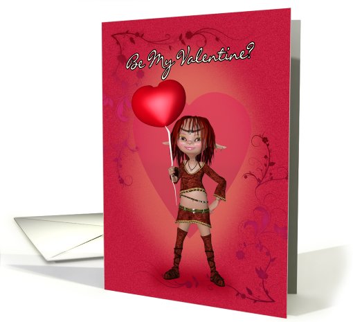 Valentine's Day Card With Cute Elf card (763680)