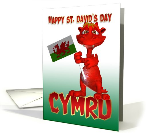 St. David's Day Card - Welsh Dragon Welsh Flag card (773773)
