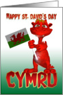 St. David’s Day Card - Welsh Dragon Welsh Flag card