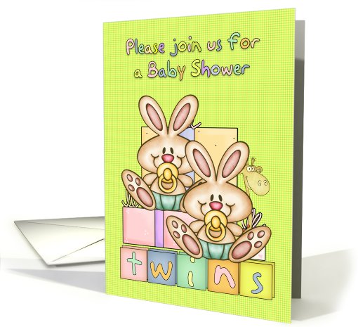 Twins Baby Shower - Baby Shower Card For Twins card (796940)