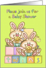 Twins Baby Shower - Baby Shower Card For Twins card