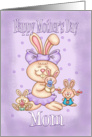 Mom Mother’s Day Card - Cute Rabbit Mom With Her Little Ones card