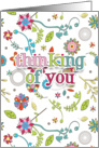 Thinking Of You Card - Floral - Flower Thinking Of You Card